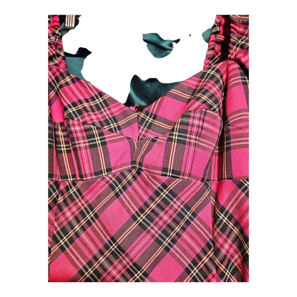 AMANDA UPRICHARD Pink Plaid Mini Dress M - Picture 6 of 7